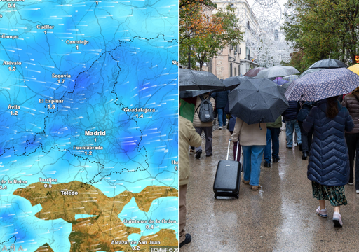 Madrid y su zona metropolitana deben prepararse para días de lluvias: más de 10 l/m2 previstos esta semana
