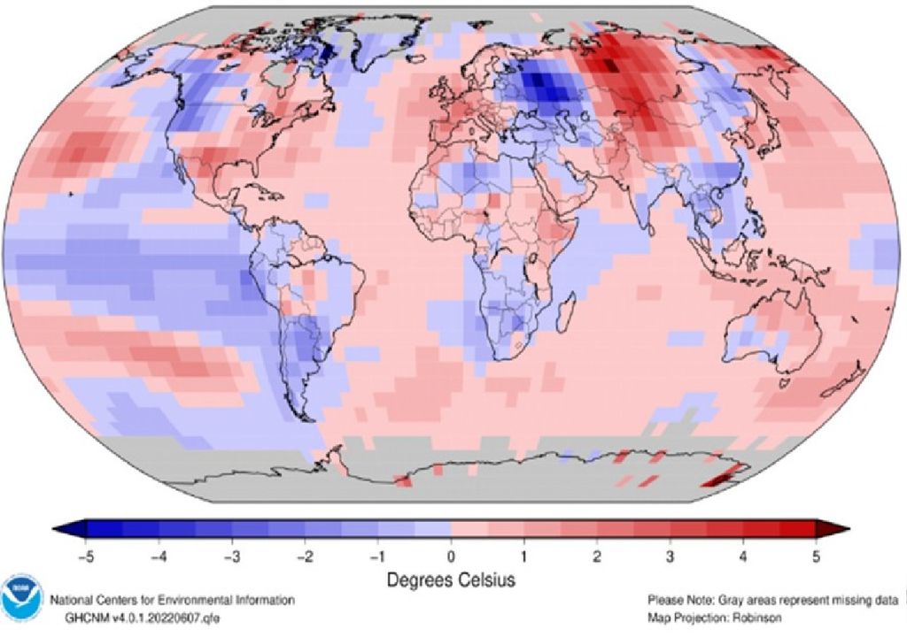 Anomalias da temperatura no globo Anomalias da temperatura no globo