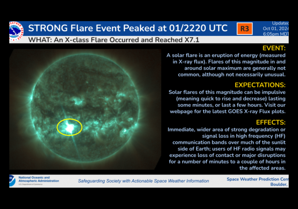 Largest solar flare of this cycle occurred last Thursday Mass ejection