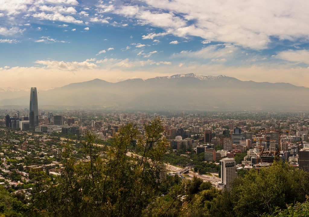 Santiago con contaminación del aire