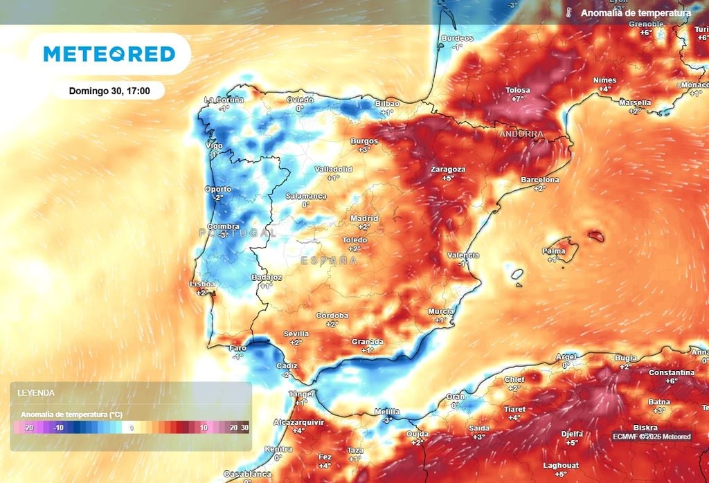 Las temperaturas se situarán por encima de la media en el este y sur de la Península, con valores de pleno verano.