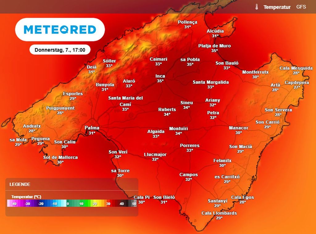 Die heftige Hitzewelle verschärft das Dürreproblem auf der Baleareninsel.