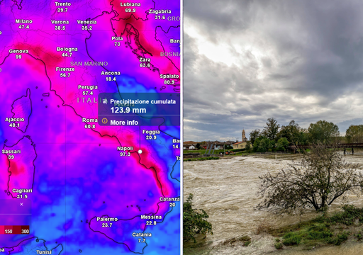 Maltempo, gli esperti in allarme per venerd&igrave; 6: oltre 100 mm di pioggia su terreni gi&agrave; saturi