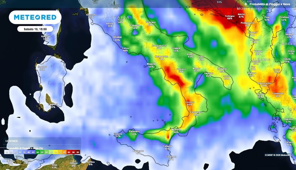 Attenzione a Campania e Calabria tirrenica Le aree a rischio per il weekend