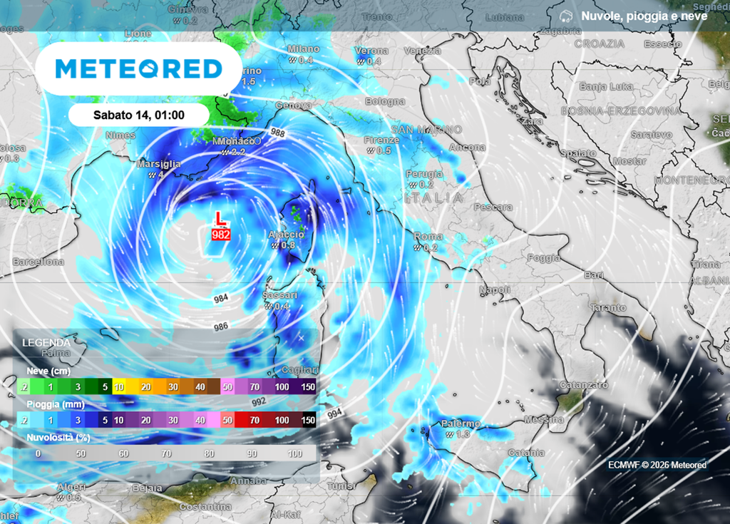Un nuovo ciclone colpirà l'Italia nel fine settimana di San Valentino.