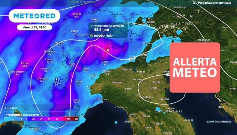 Allerta meteo venerd&igrave; 28 agosto: attenzione ai temporali in Lombardia e Piemonte, avviso arancione alle porte di Milano