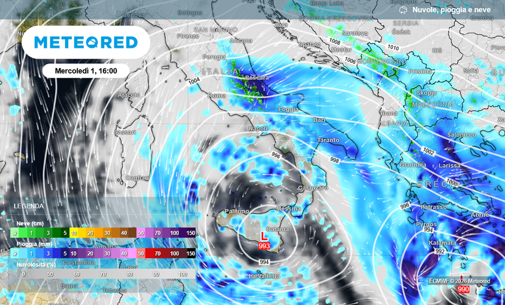 maltempo Forte maltempo sull'Italia centro-meridionale.