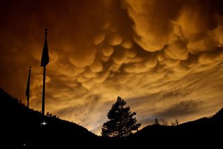 Mammatus al atardecer