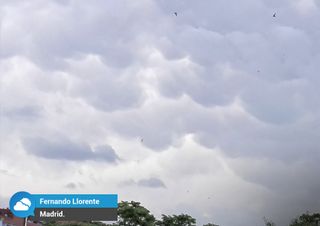 Mammatus en el cielo de Madrid