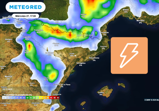 Mañana Aragón y Cataluña verán crecer las tormentas más fuertes a partir de esta hora, según el modelo europeo 