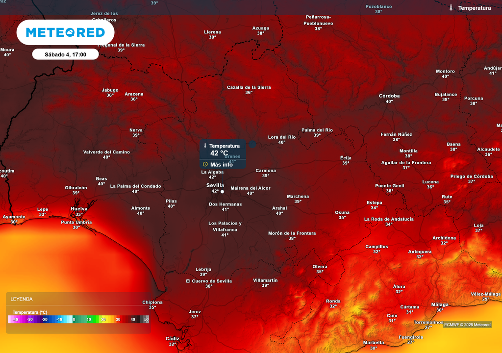El domo de calor intensificará las temperaturas, tanto máximas como mínimas, en buena parte de Andalucía.