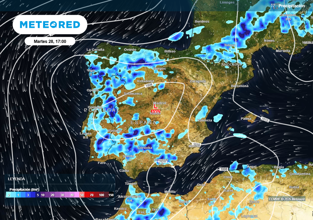 Durante la tarde de mañana serán varias las comunidades las que puedan sufrir los efectos de las tormentas localmente fuertes, que se prolongarán hasta el final del día.