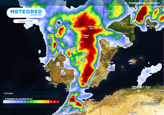 Mañana habrá lluvias fuertes en estas comunidades: las horas más complicadas según el modelo de referencia de Meteored