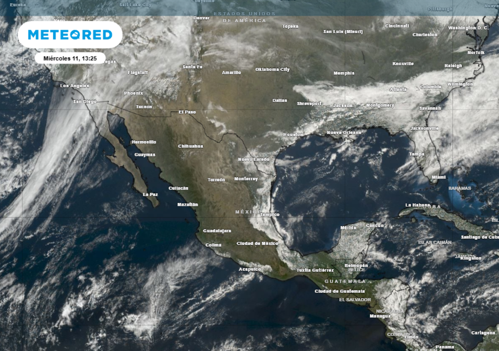 Probables lluvias dispersas por entrada de humedad y frente frío.