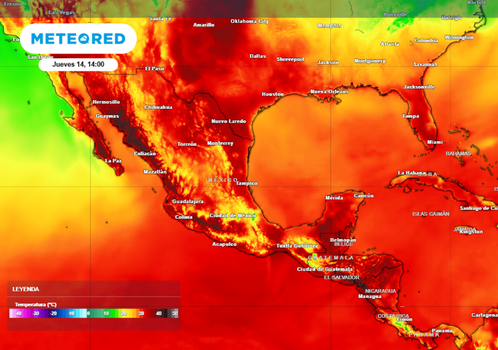 Calor En varios estados de México el calor estará alcanzando hasta 45 °C o más.