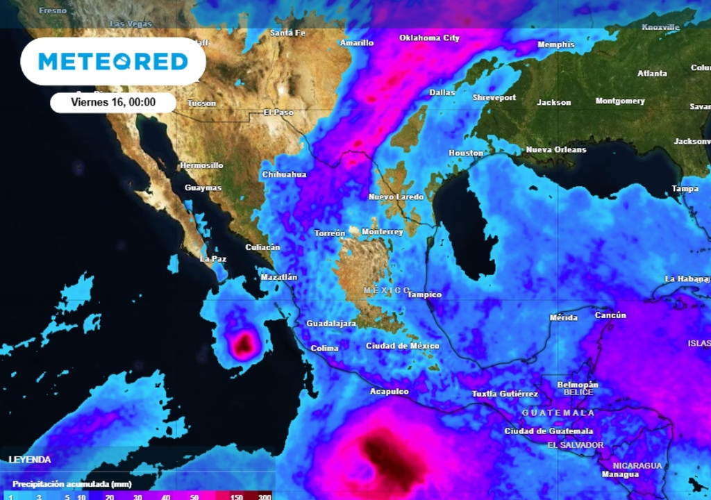 LLuvias Pronóstico de lluvias para este jueves en México.