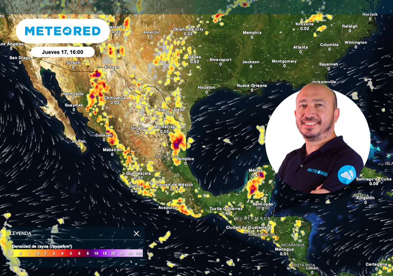 Ma&ntilde;ana, jueves 17 de septiembre, M&eacute;xico con lluvias intensas de hasta 100 mm en varias regiones