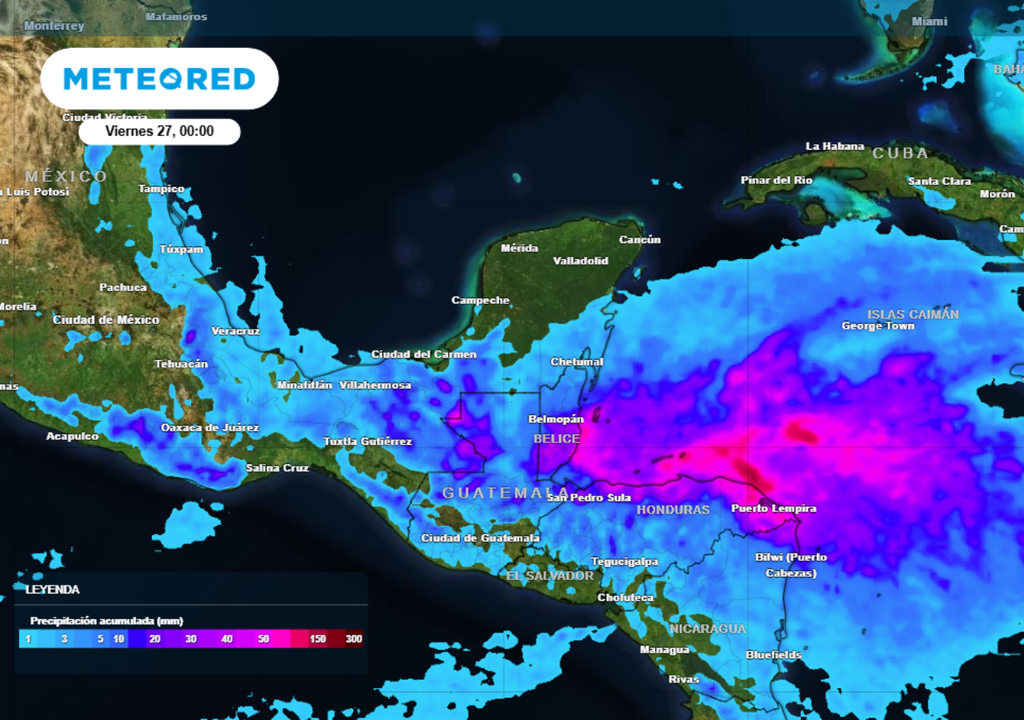 Pronóstico de lluvias para este jueves en México.
