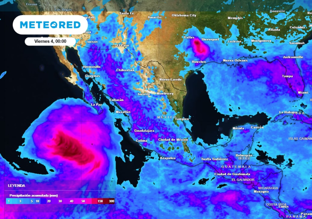 Lluvia Pronóstico de lluvias para este jueves en México.