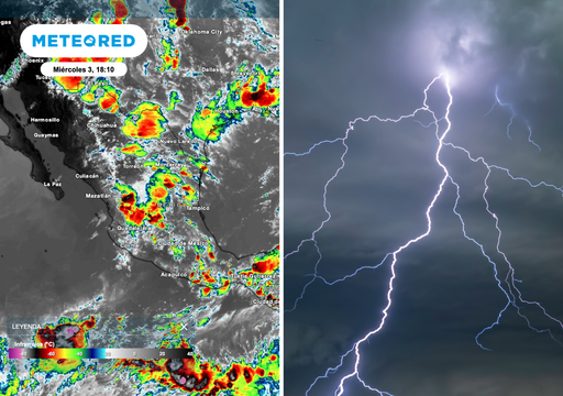 Ma&ntilde;ana, jueves 4 de junio, M&eacute;xico con m&aacute;s lluvias y tormentas el&eacute;ctricas: en al menos 8 estados hasta 100 mm