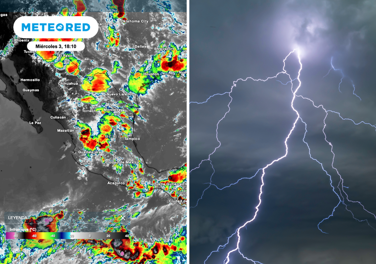 Ma&ntilde;ana, jueves 4 de junio, M&eacute;xico con m&aacute;s lluvias y tormentas el&eacute;ctricas: en al menos 8 estados hasta 100 mm