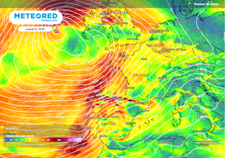 Mañana la borrasca Karlotta dejará rachas de viento propias de un huracán en estas zonas de España