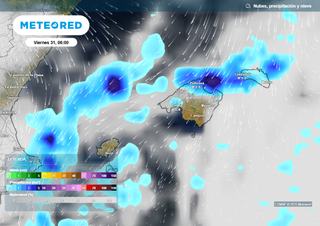 Mañana las Islas Baleares podrían quedar bajo un frente activo con fuertes lluvias