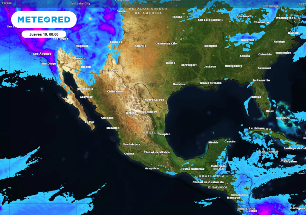 Lluvia Pronóstico de lluvias para este miércoles en México.