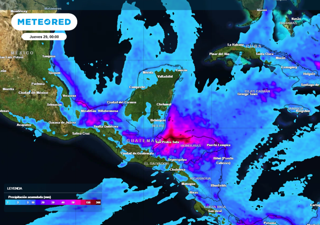 Pronóstico de lluvias para este miércoles en México.