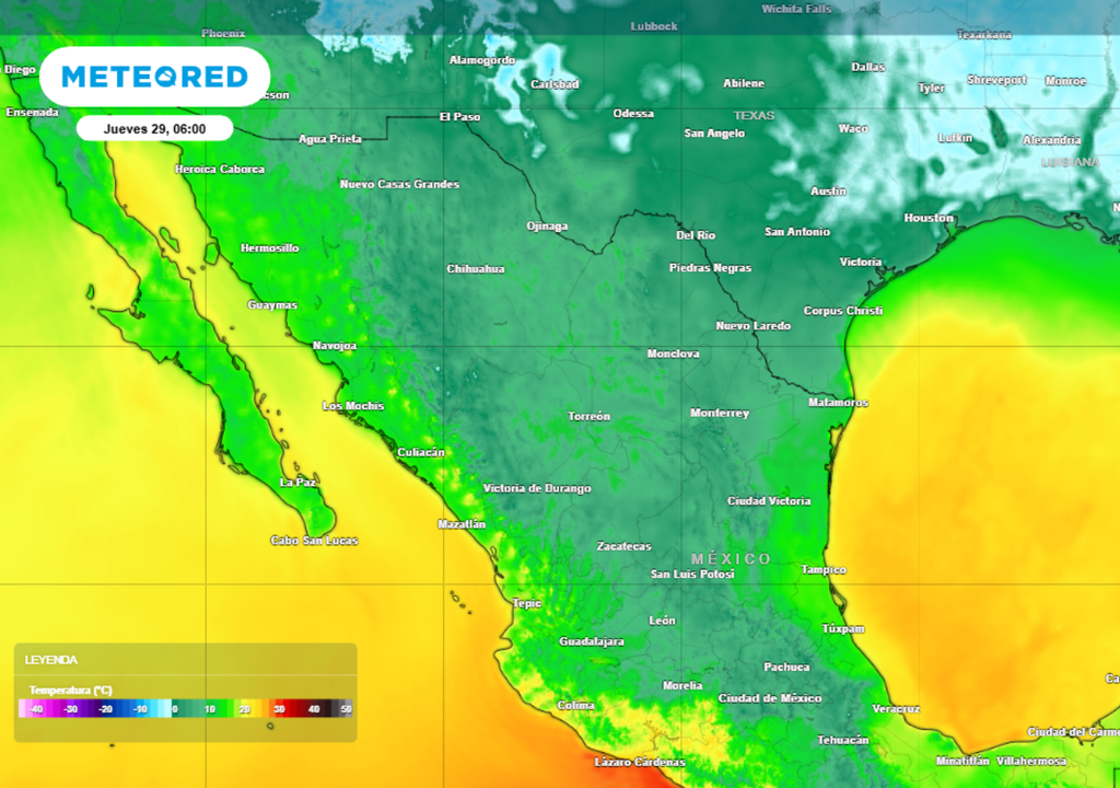 Las temperaturas mínimas seguirán disminuyendo a valores de hasta -10 °C en el norte del país, generando heladas.