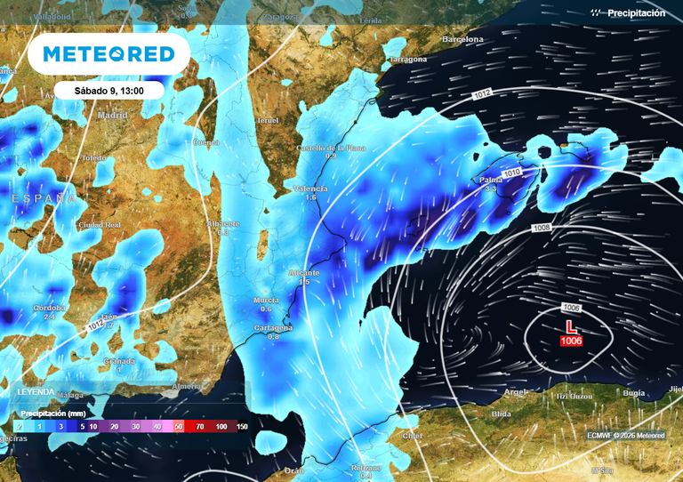 Ma&ntilde;ana ser&aacute; un d&iacute;a nuboso y con lluvias localmente fuertes en laa comunidades mediterr&aacute;neas