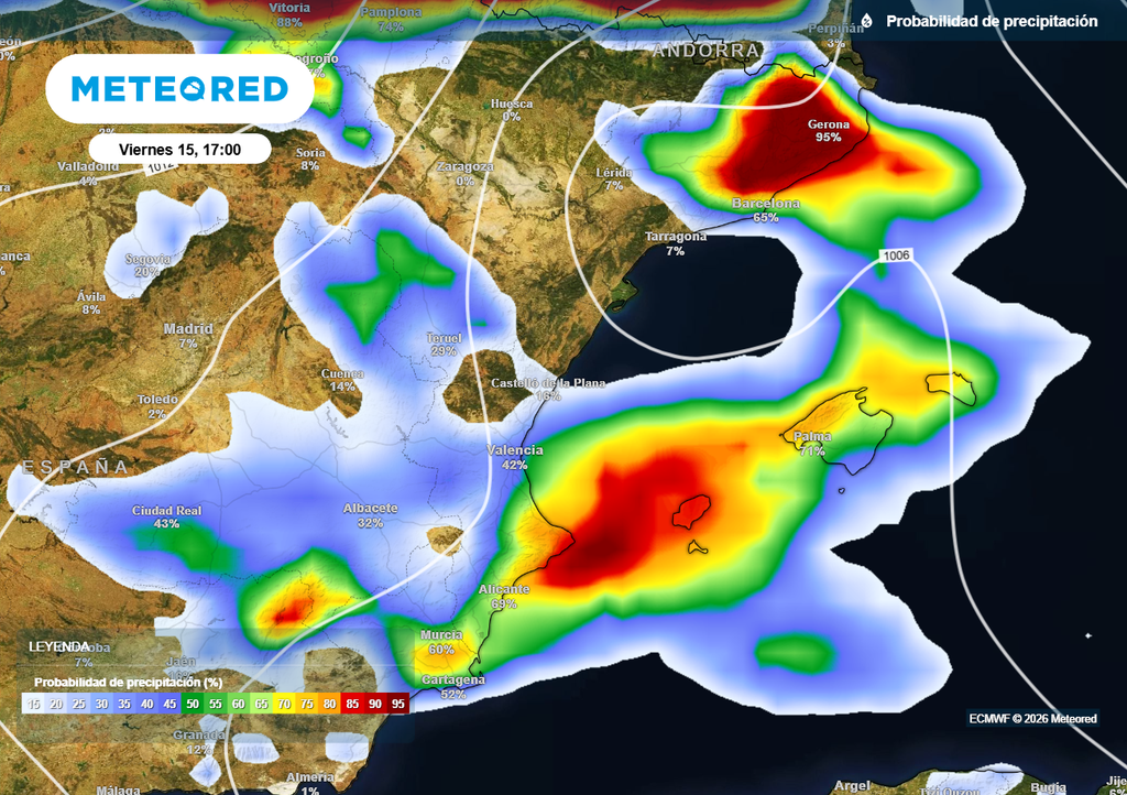 Las lluvias serán de carácter irregular mañana en la vertiente mediterránea.