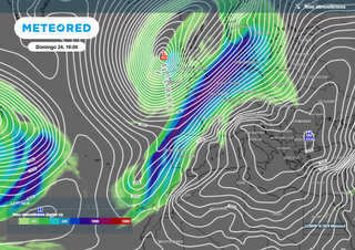 Mañana un río atmosférico impactará contra España y dejará lluvias fuertes con tormentas en estas comunidades