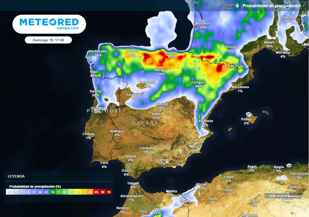 Probabilidad de lluvia mañana Probabilidad de lluvia mañana