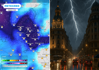 Mañana una línea de tormentas cruzará la Comunidad de Madrid entre estas horas