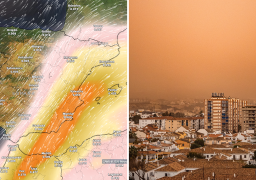 Ma&ntilde;ana una "nube de polvo" sahariano cruzar&aacute; la Regi&oacute;n de Murcia, Almer&iacute;a y la Comunidad Valenciana