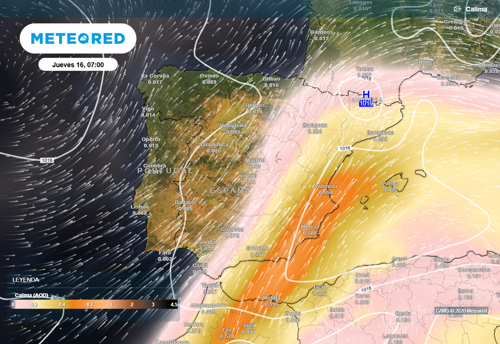 La nube de polvo sahariano afectará mañana especialmente al sureste peninsular y Baleares, donde los cielos estarán muy turbios.