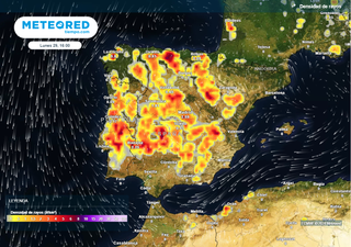 Mañana y el lunes la DANA repartirá tormentas con muchos rayos, granizo y reventones en estas zonas de España