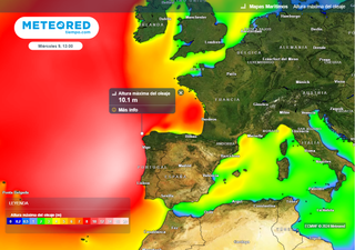 Mañana y el miércoles Kirk sacudirá Galicia con rayos, chaparrones, viento de más de 100 km/h y olas de hasta 10 metros 