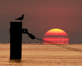 Mancha solar fotogénica