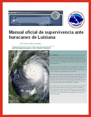 Manual oficial de supervivencia ante huracanes en Louisiana