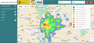 Mapa de calor en España