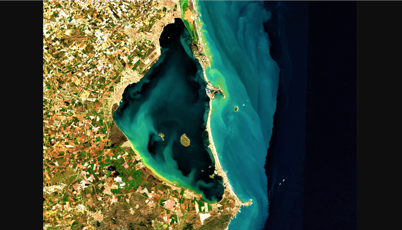 Imagen con alta resolución del satélite Sentinel 2 captada el día 21 de marzo de 2021 / I. Caballero ICMAN.