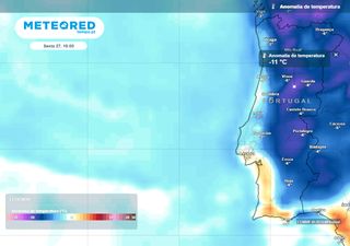 Mapas da Meteored revelam uma descida drástica das temperaturas em Portugal: este será o dia-chave