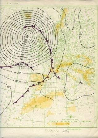 Mapas históricos e imágenes de satélite de la situación del 17-22 de octubre de 1982: Parte I