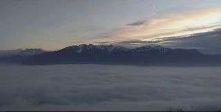 Mar de nubes en el Lago Leman: timelapse