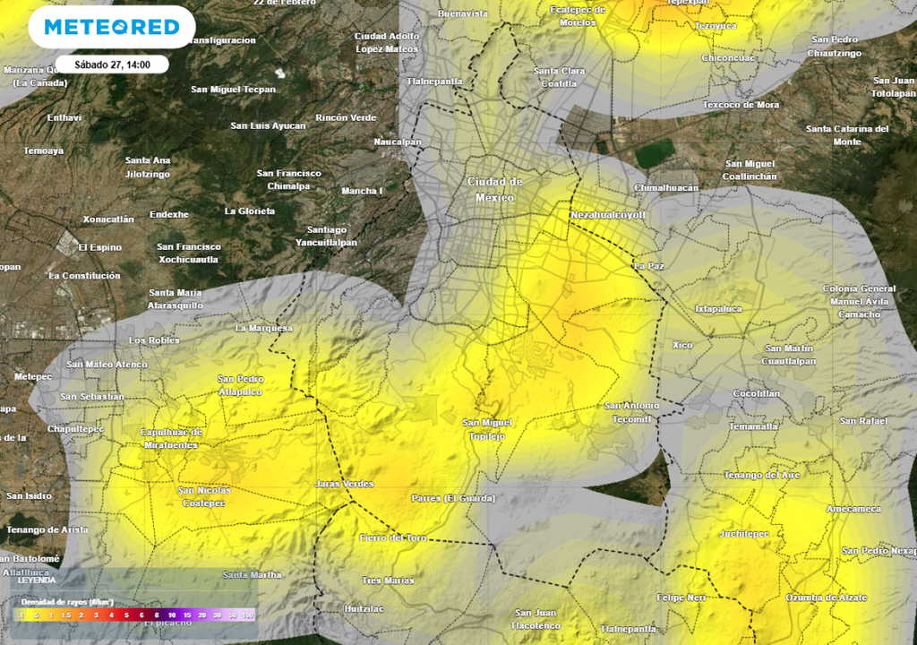Se prevén tormentas eléctricas por la tarde generalizadas en la capital. ¡Procura estar lejos de árboles, postes y estructuras frágiles!