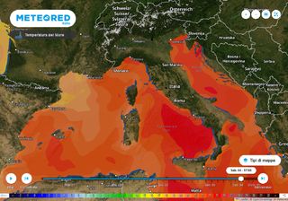 ¡Mediterráneo como el Caribe, mar Tirreno muy caliente a principios de junio!