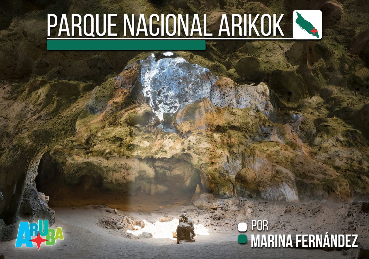 Marina Fernández recorre el Parque Nacional Arikok: biodiversidad protegida y formaciones geológicas asombrosas en Aruba. Crédito: aruba.com