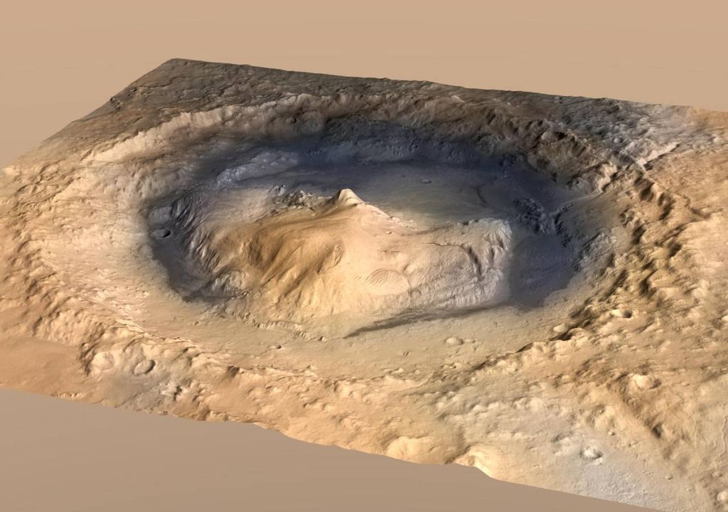 Cratera Gale, em Marte